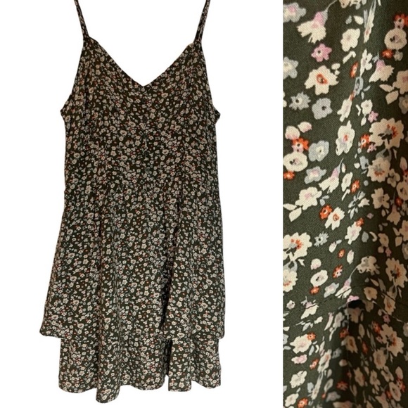 No Boundaries Dresses & Skirts - NWT: No Boundaries Green Floral Mini Dress Size Large